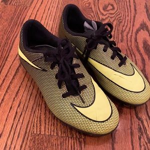 Nike Neon yellow cleats size 3